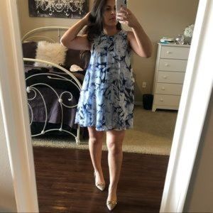 BCBGeneration Floral Blue Shift Dress